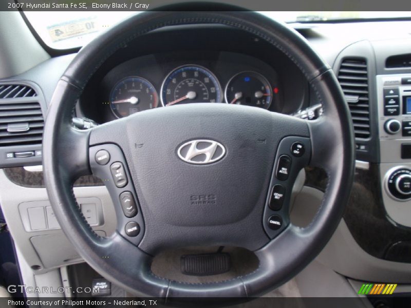 Ebony Black / Gray 2007 Hyundai Santa Fe SE