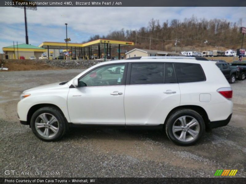 Blizzard White Pearl / Ash 2011 Toyota Highlander Limited 4WD