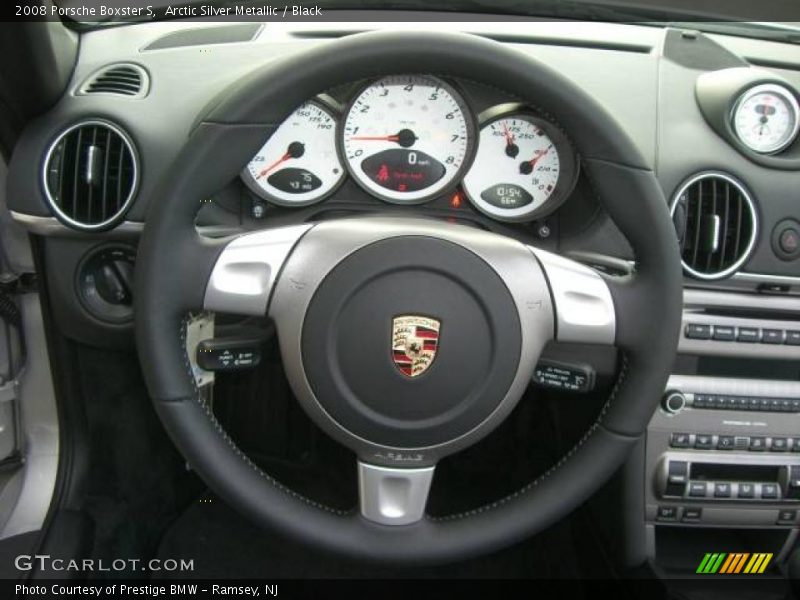 Arctic Silver Metallic / Black 2008 Porsche Boxster S