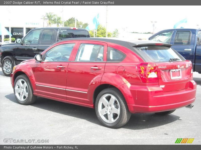 Inferno Red Crystal Pearl / Pastel Slate Gray/Red 2007 Dodge Caliber R/T