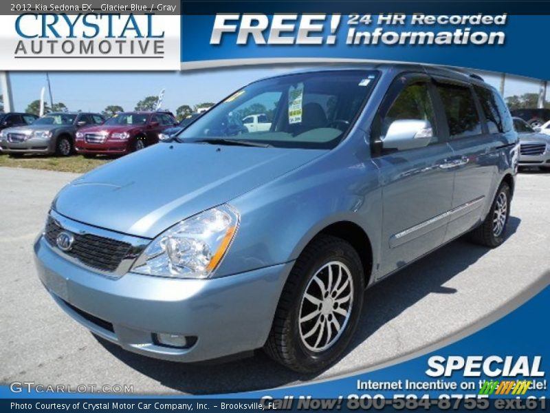 Glacier Blue / Gray 2012 Kia Sedona EX