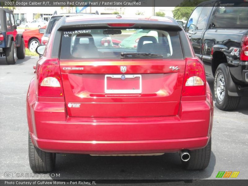 Inferno Red Crystal Pearl / Pastel Slate Gray/Red 2007 Dodge Caliber R/T