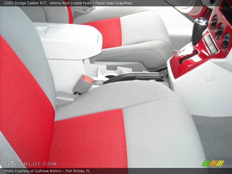 Inferno Red Crystal Pearl / Pastel Slate Gray/Red 2007 Dodge Caliber R/T