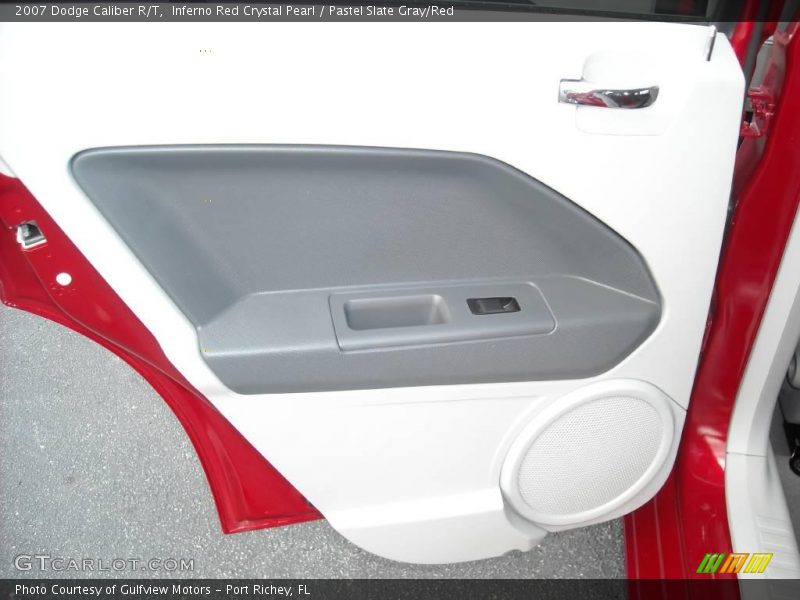 Inferno Red Crystal Pearl / Pastel Slate Gray/Red 2007 Dodge Caliber R/T