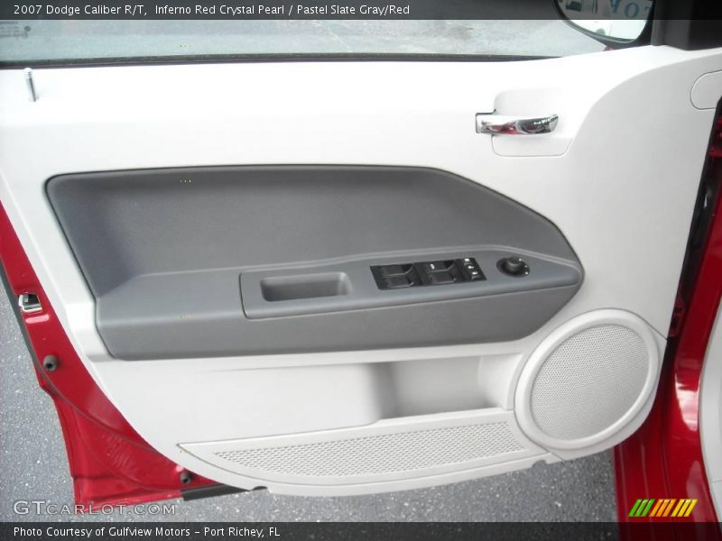 Inferno Red Crystal Pearl / Pastel Slate Gray/Red 2007 Dodge Caliber R/T