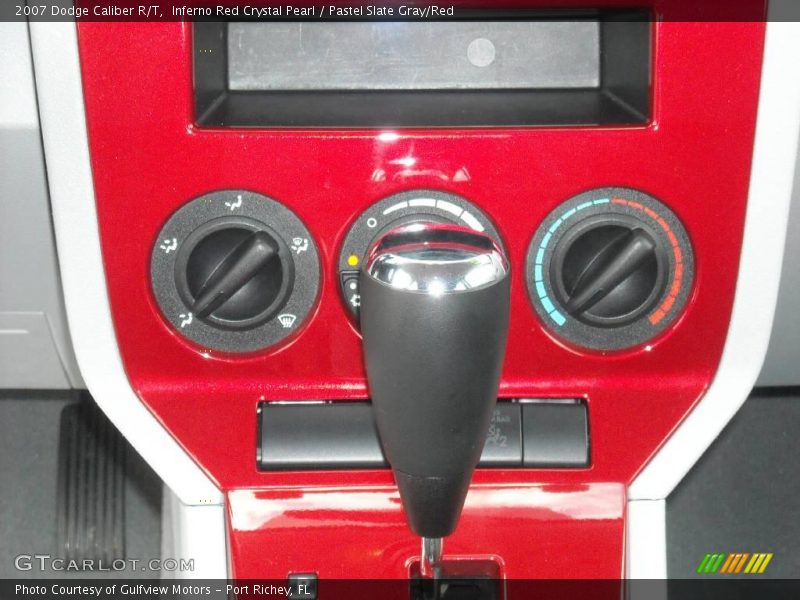 Inferno Red Crystal Pearl / Pastel Slate Gray/Red 2007 Dodge Caliber R/T