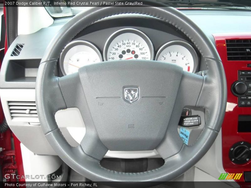 Inferno Red Crystal Pearl / Pastel Slate Gray/Red 2007 Dodge Caliber R/T
