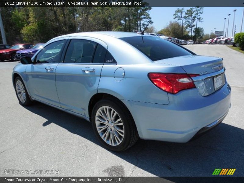 Crystal Blue Pearl Coat / Black/Light Frost 2012 Chrysler 200 Limited Sedan
