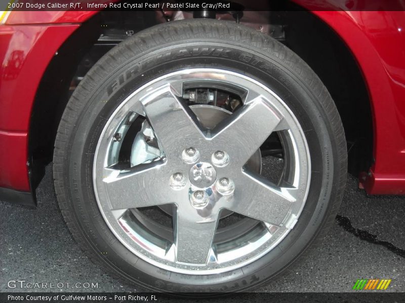 Inferno Red Crystal Pearl / Pastel Slate Gray/Red 2007 Dodge Caliber R/T