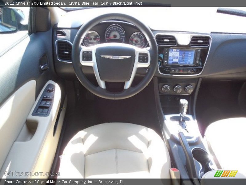 Crystal Blue Pearl Coat / Black/Light Frost 2012 Chrysler 200 Limited Sedan
