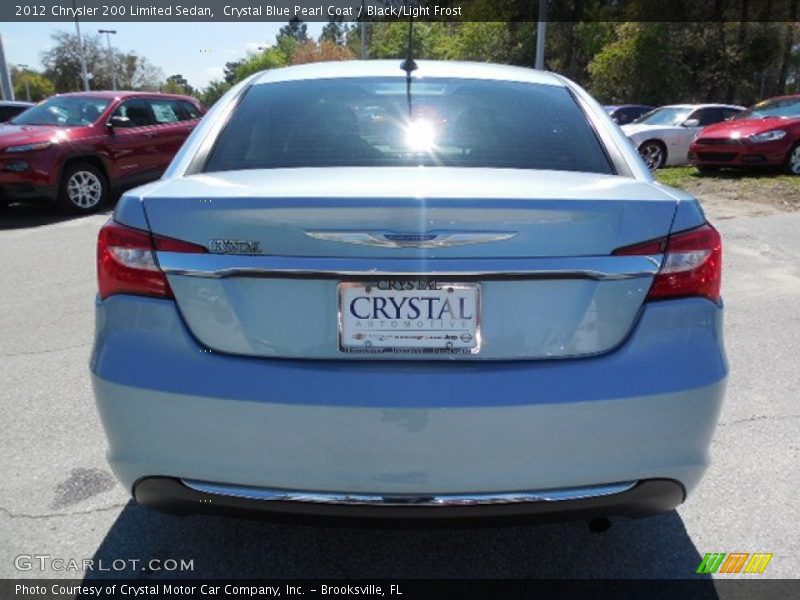 Crystal Blue Pearl Coat / Black/Light Frost 2012 Chrysler 200 Limited Sedan