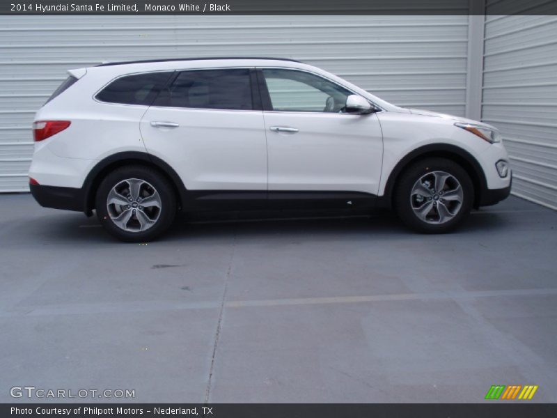 Monaco White / Black 2014 Hyundai Santa Fe Limited