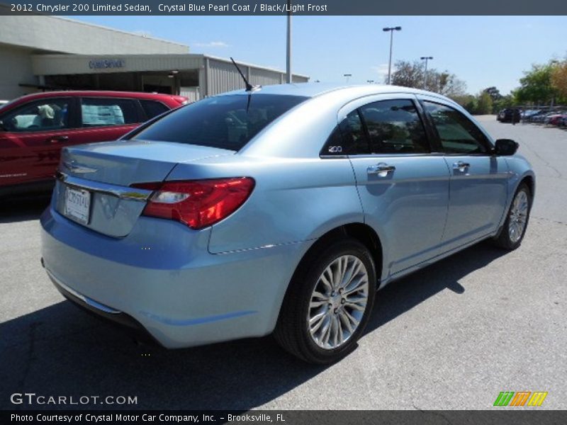 Crystal Blue Pearl Coat / Black/Light Frost 2012 Chrysler 200 Limited Sedan
