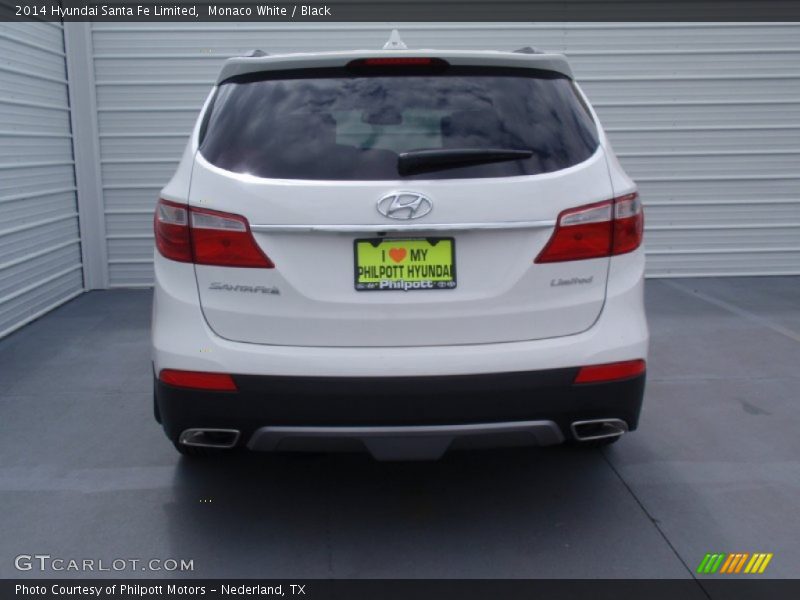 Monaco White / Black 2014 Hyundai Santa Fe Limited