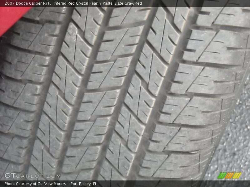 Inferno Red Crystal Pearl / Pastel Slate Gray/Red 2007 Dodge Caliber R/T
