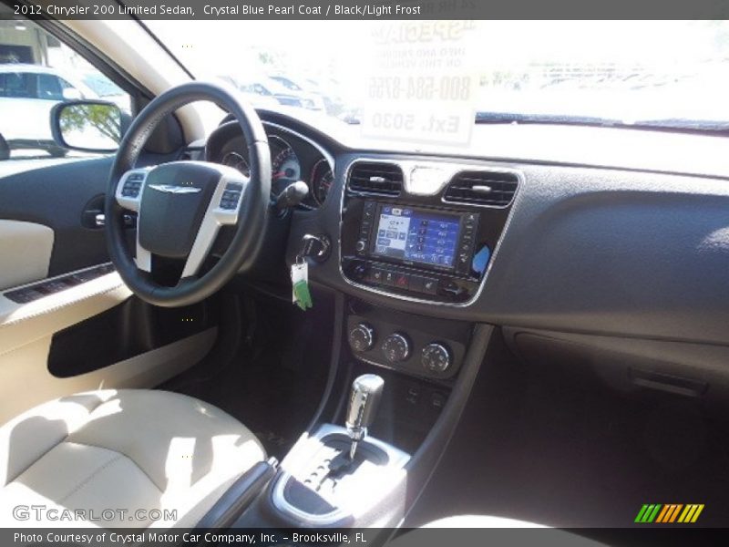 Crystal Blue Pearl Coat / Black/Light Frost 2012 Chrysler 200 Limited Sedan