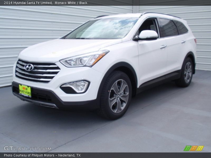Monaco White / Black 2014 Hyundai Santa Fe Limited