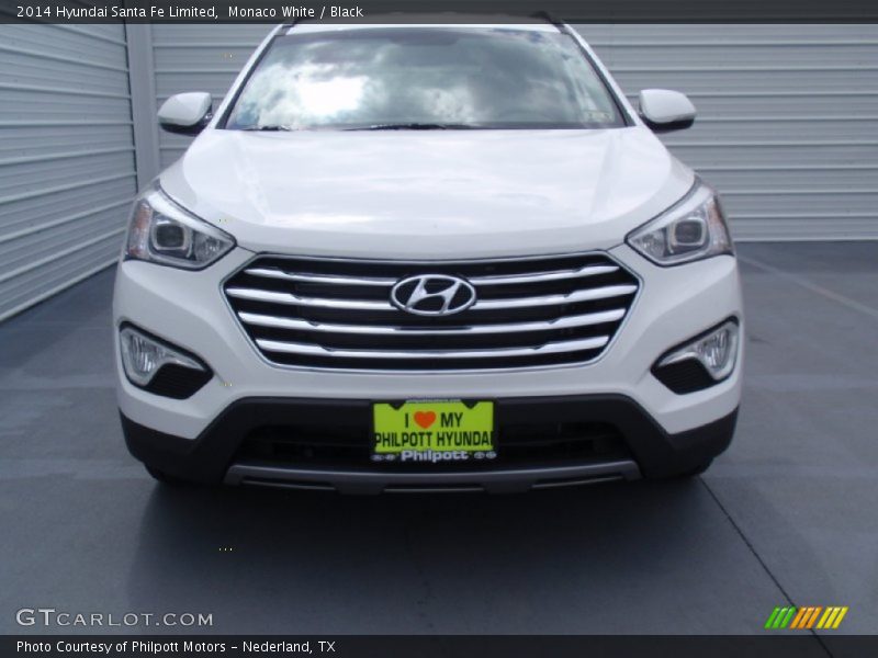 Monaco White / Black 2014 Hyundai Santa Fe Limited