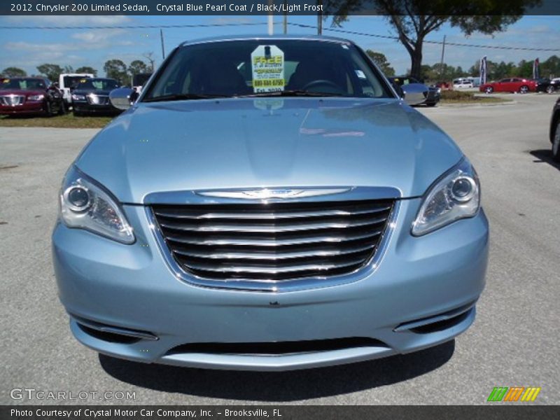 Crystal Blue Pearl Coat / Black/Light Frost 2012 Chrysler 200 Limited Sedan