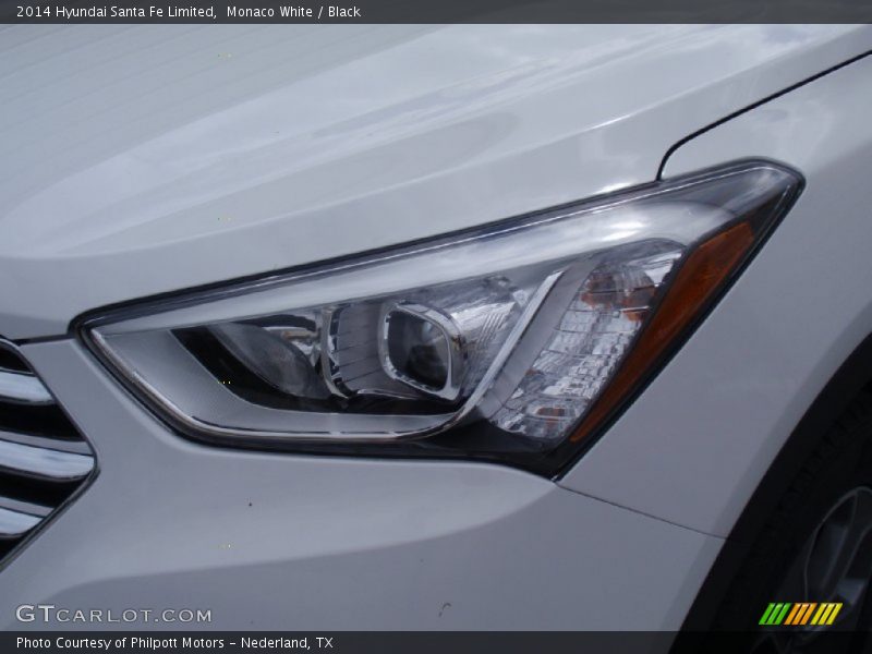 Monaco White / Black 2014 Hyundai Santa Fe Limited