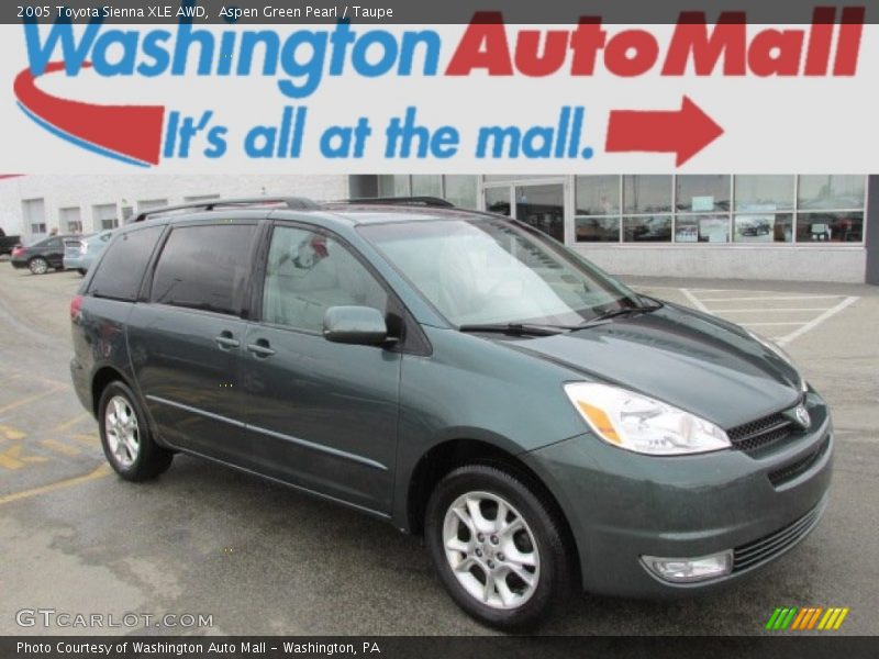Aspen Green Pearl / Taupe 2005 Toyota Sienna XLE AWD