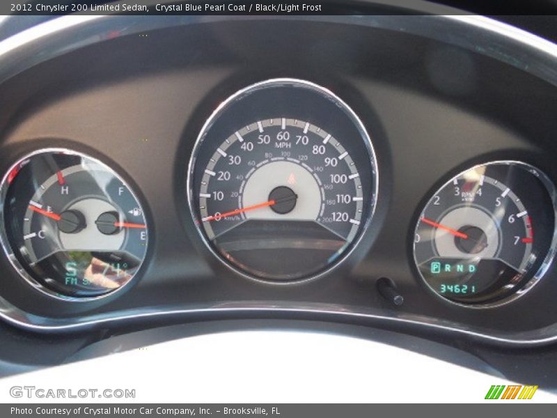 Crystal Blue Pearl Coat / Black/Light Frost 2012 Chrysler 200 Limited Sedan