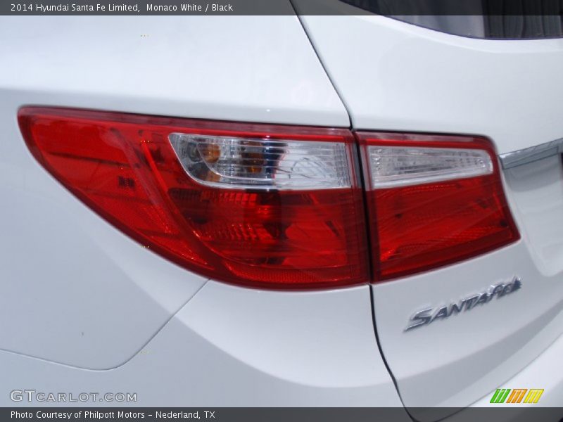Monaco White / Black 2014 Hyundai Santa Fe Limited
