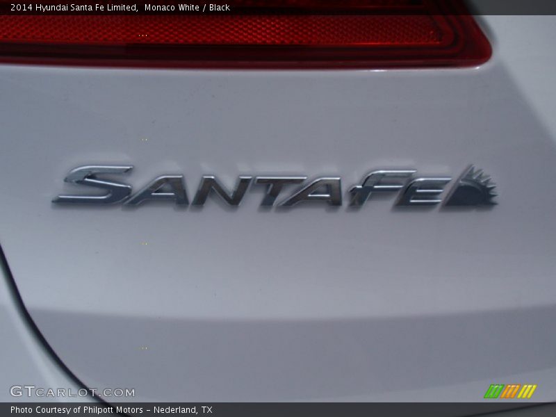 Monaco White / Black 2014 Hyundai Santa Fe Limited