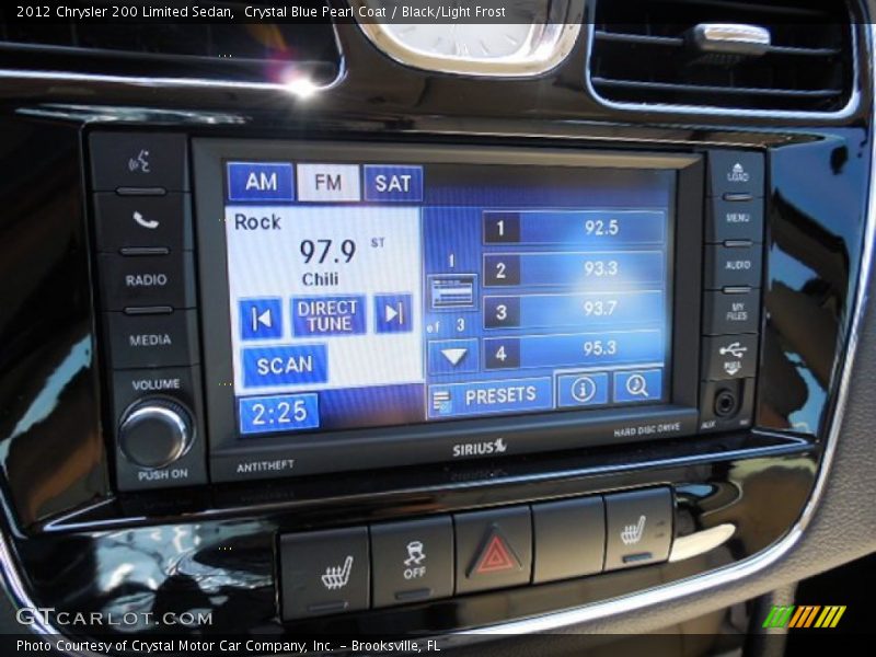 Crystal Blue Pearl Coat / Black/Light Frost 2012 Chrysler 200 Limited Sedan
