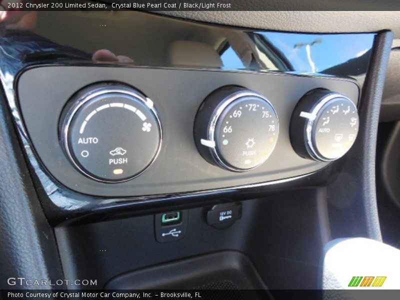 Crystal Blue Pearl Coat / Black/Light Frost 2012 Chrysler 200 Limited Sedan