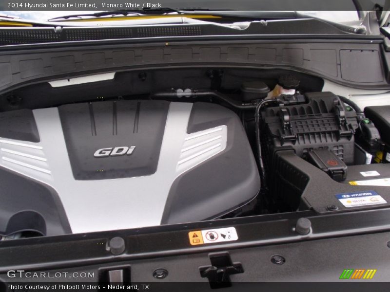 Monaco White / Black 2014 Hyundai Santa Fe Limited