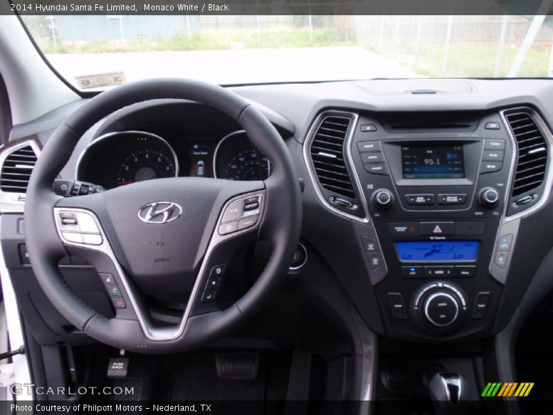 Monaco White / Black 2014 Hyundai Santa Fe Limited