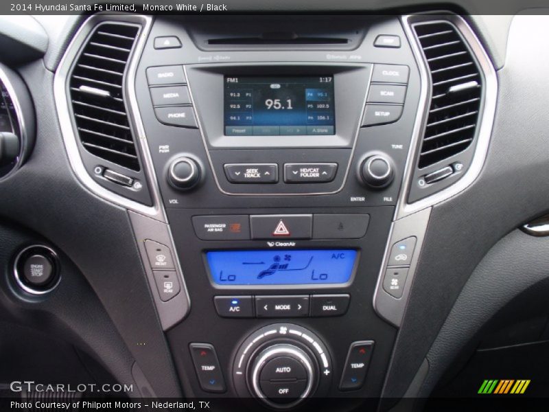 Monaco White / Black 2014 Hyundai Santa Fe Limited