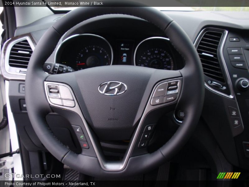 Monaco White / Black 2014 Hyundai Santa Fe Limited