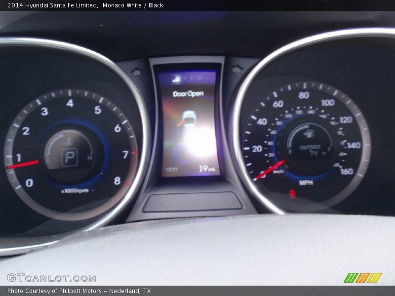 Monaco White / Black 2014 Hyundai Santa Fe Limited