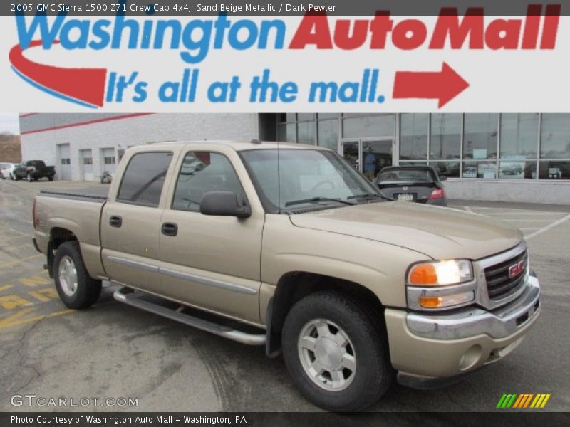 Sand Beige Metallic / Dark Pewter 2005 GMC Sierra 1500 Z71 Crew Cab 4x4