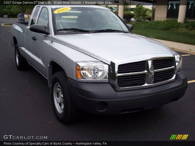 Bright Silver Metallic / Medium Slate Gray 2007 Dodge Dakota ST Club Cab