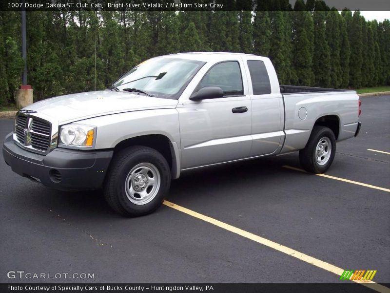 Bright Silver Metallic / Medium Slate Gray 2007 Dodge Dakota ST Club Cab