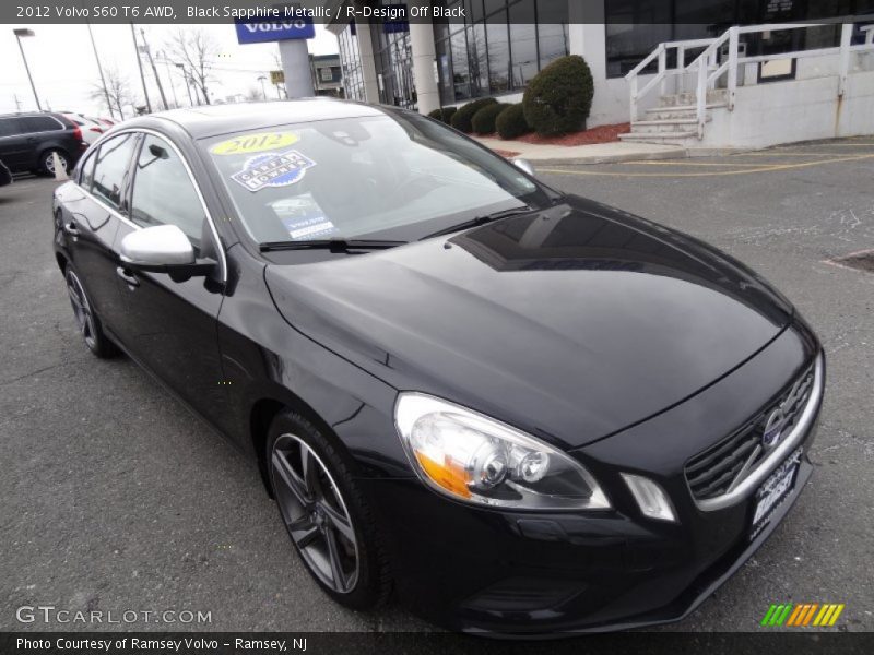 Black Sapphire Metallic / R-Design Off Black 2012 Volvo S60 T6 AWD