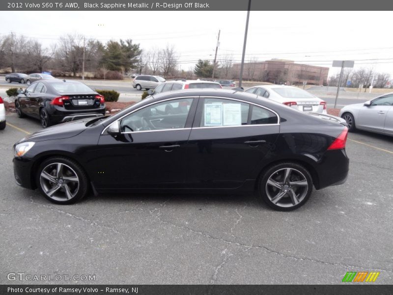 Black Sapphire Metallic / R-Design Off Black 2012 Volvo S60 T6 AWD