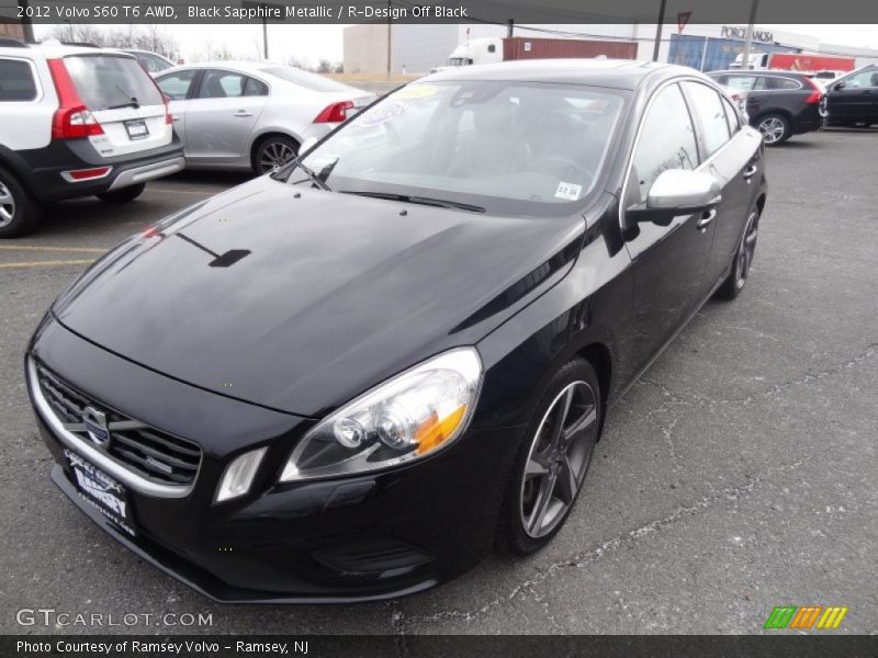 Black Sapphire Metallic / R-Design Off Black 2012 Volvo S60 T6 AWD