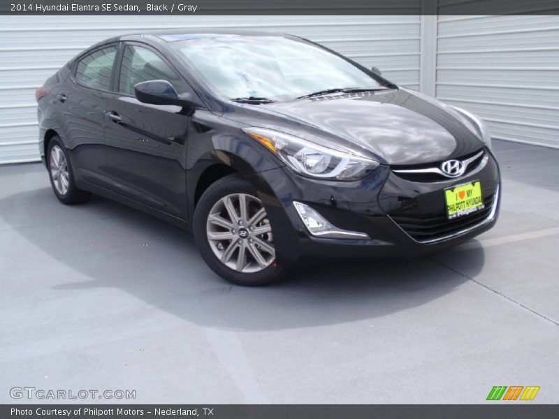 Black / Gray 2014 Hyundai Elantra SE Sedan