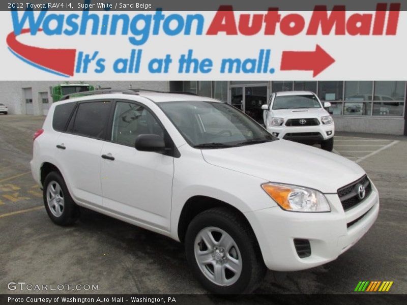 Super White / Sand Beige 2012 Toyota RAV4 I4