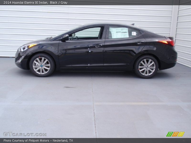 Black / Gray 2014 Hyundai Elantra SE Sedan