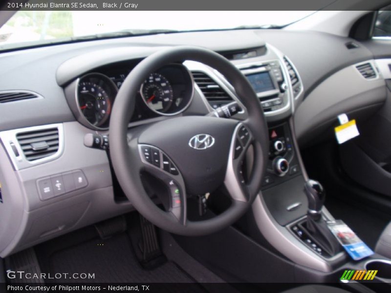 Black / Gray 2014 Hyundai Elantra SE Sedan