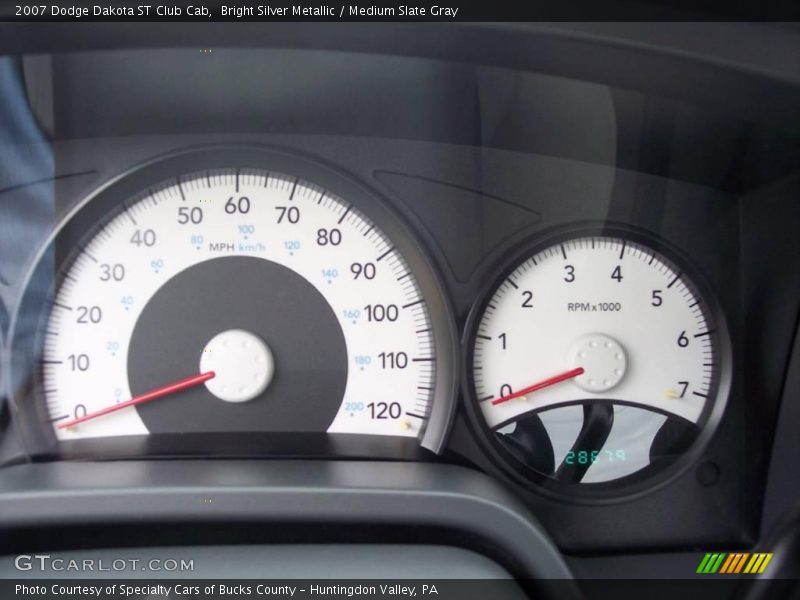 Bright Silver Metallic / Medium Slate Gray 2007 Dodge Dakota ST Club Cab