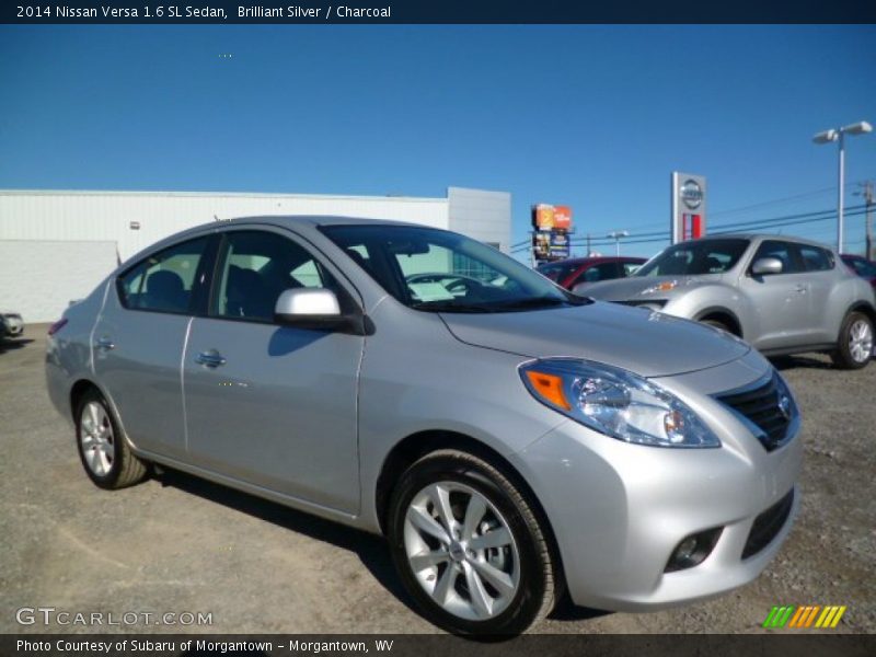 Brilliant Silver / Charcoal 2014 Nissan Versa 1.6 SL Sedan
