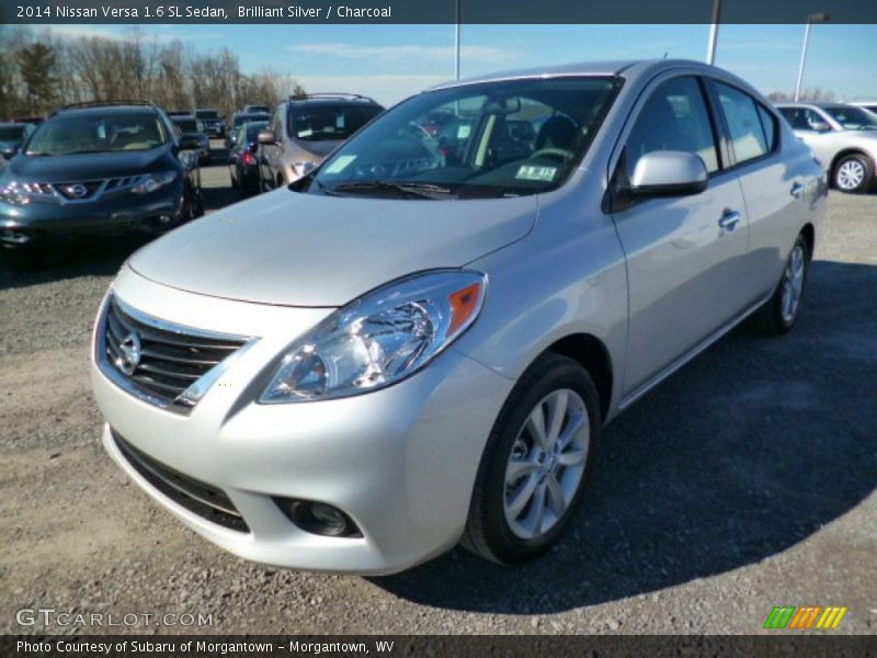 Brilliant Silver / Charcoal 2014 Nissan Versa 1.6 SL Sedan