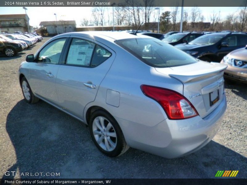 Brilliant Silver / Charcoal 2014 Nissan Versa 1.6 SL Sedan