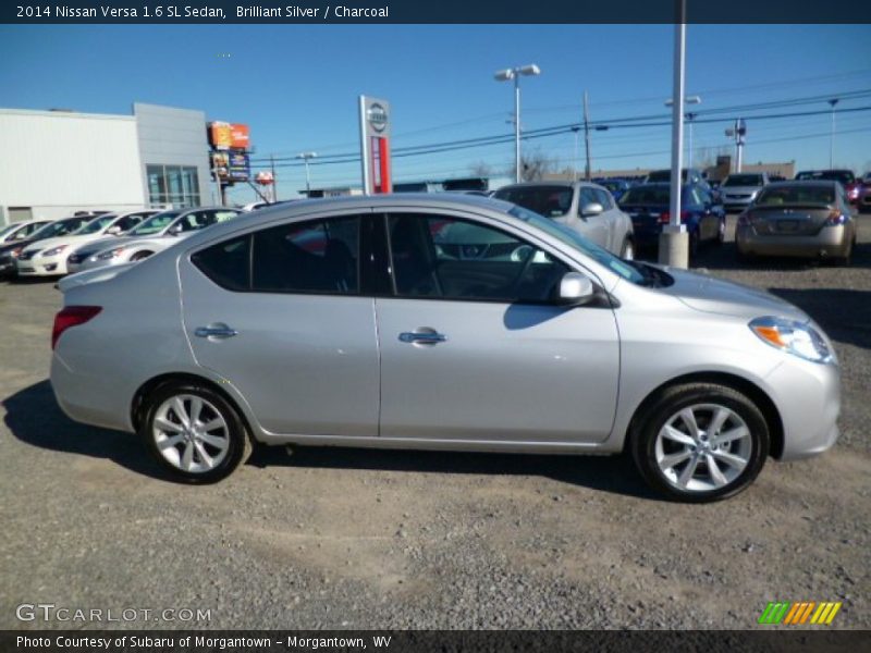 Brilliant Silver / Charcoal 2014 Nissan Versa 1.6 SL Sedan